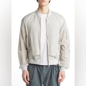 New! IISE Vent Bomber Lightweight Jacket Light Gray Sz Large $398‎